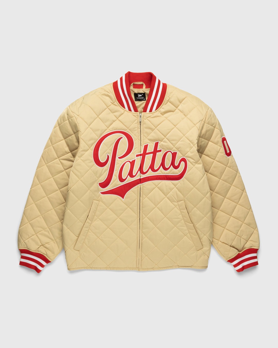 Patta – Diamond Quilted Sports Jacket Mojave Desert - Bomber Jackets - Brown - Image 1