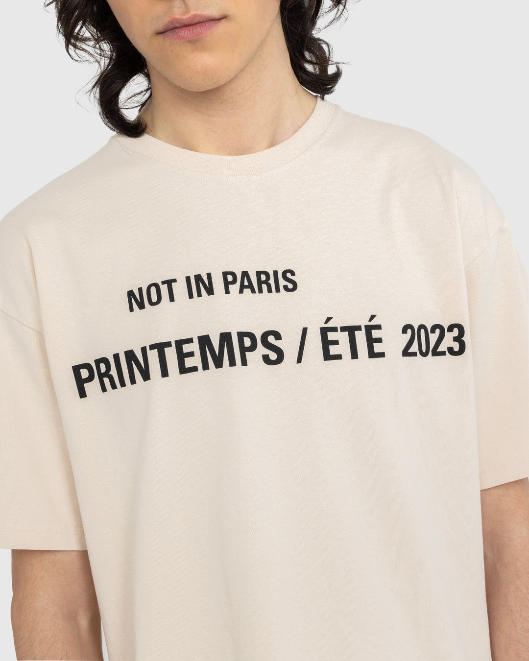 Highsnobiety – Not in Paris 5 T-Shirt Eggshell - Tops - Beige - Image 4