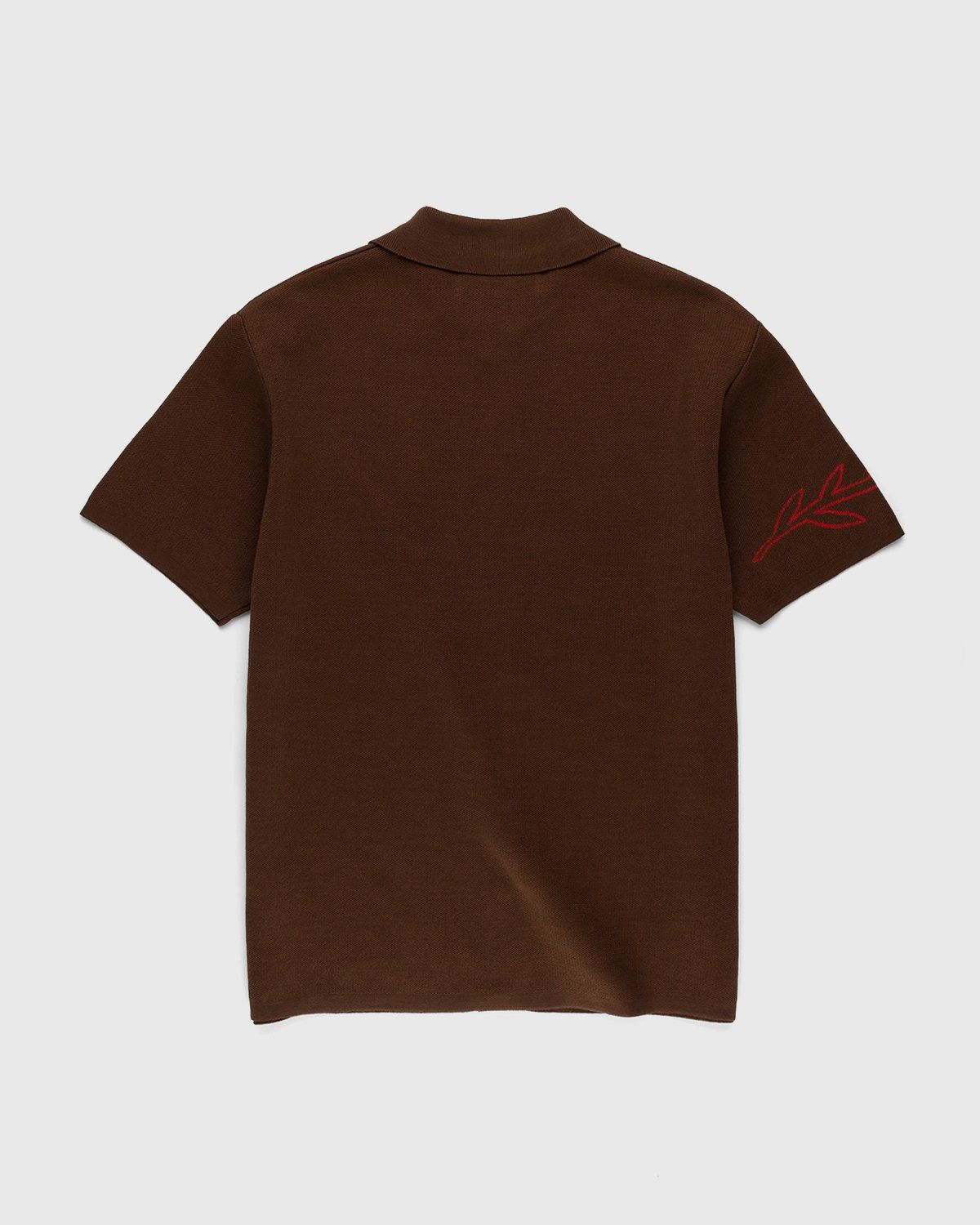 Carne Bollente – Upside Down Knit Shirt Brown - Shortsleeve Shirts - Brown - Image 2