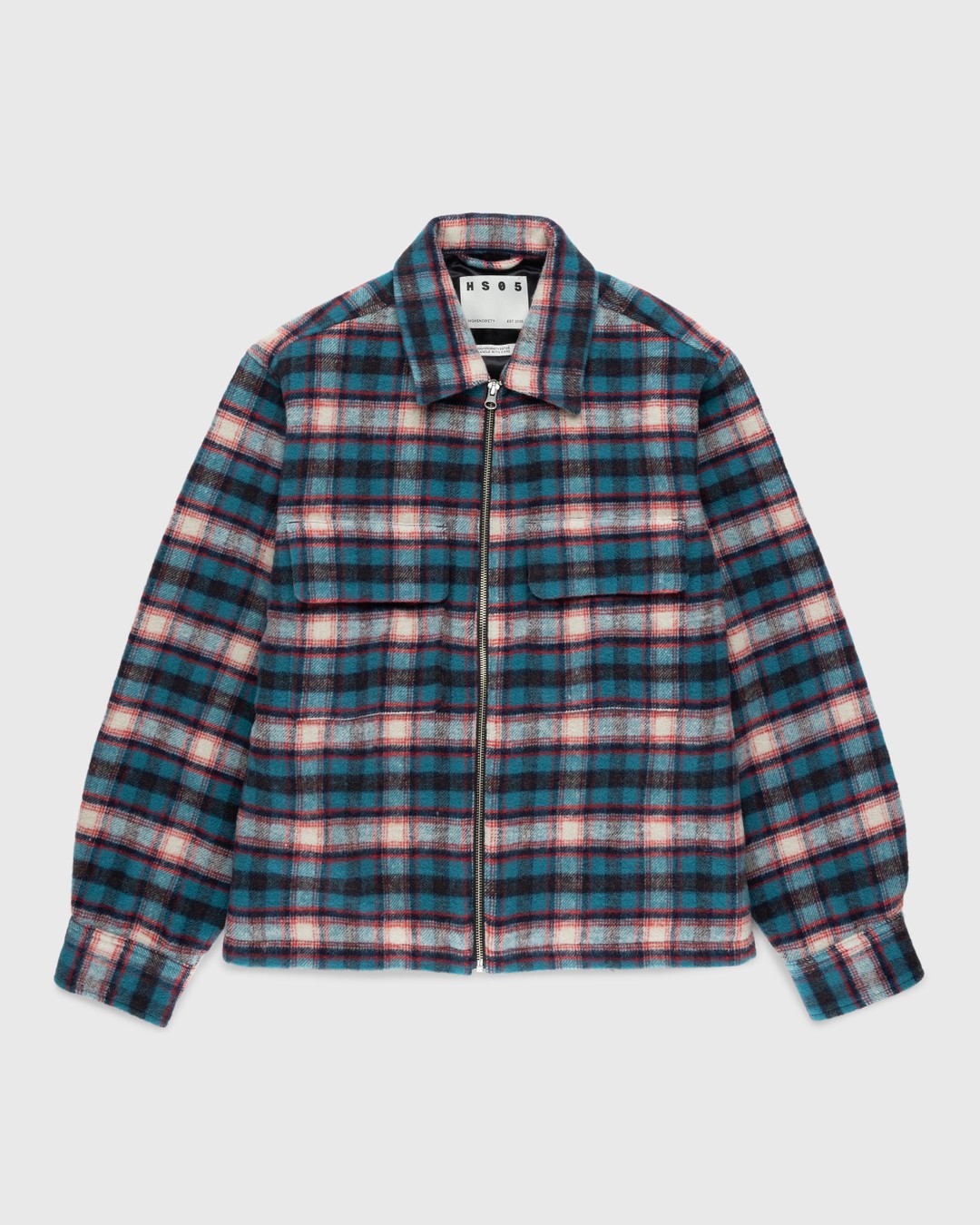 Highsnobiety HS05 – Shaggy Plaid Shirt Red/Blue - Shirts - Multi - Image 1