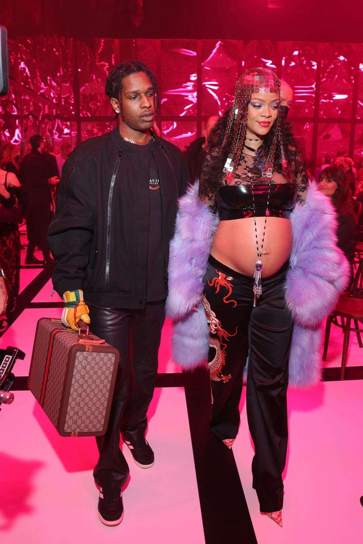 Rihanna & ASAP Rocky Wear Full Gucci at Milan Fashion Week