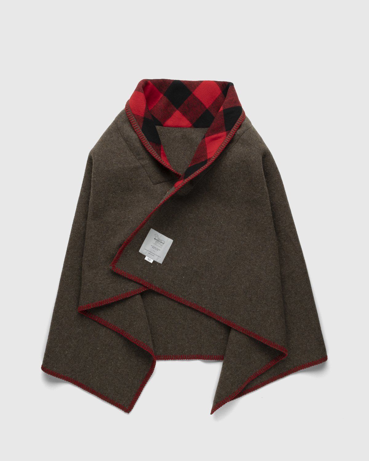 Woolrich – Recycled Wool Blanket Cape Brown - Outerwear - Brown - Image 1
