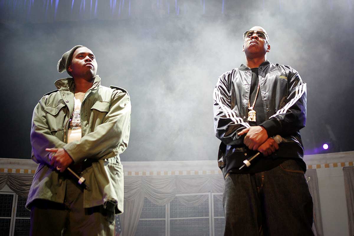 Jay-Z and Nas performing at Power 105.1's "Powerhouse 2005: Operation Takeover"