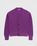 Super Hard Twist Rib Knit Cardigan Purple