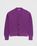 Auralee – Super Hard Twist Rib Knit Cardigan Purple