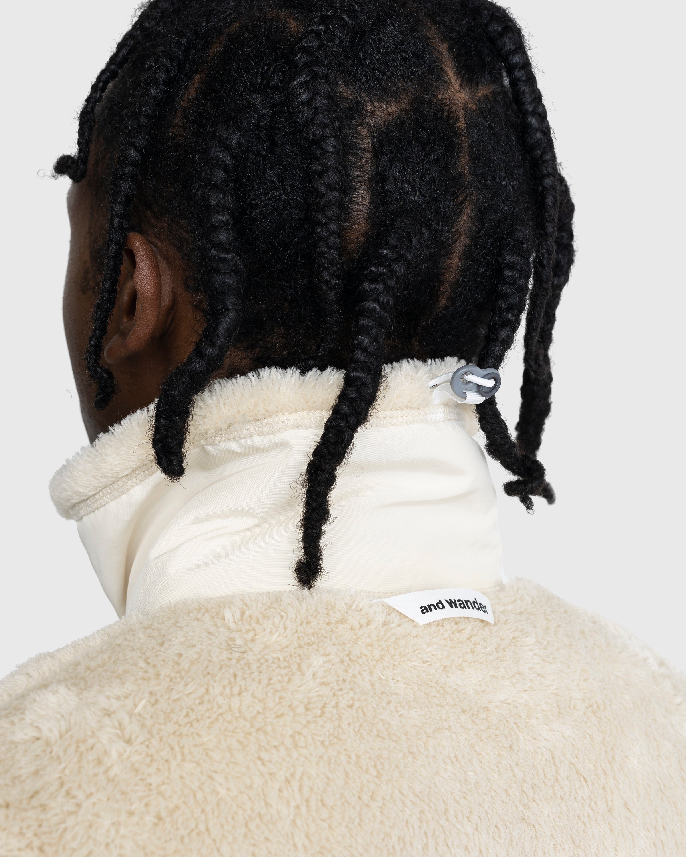 And Wander – High Loft Fleece Jacket Off White - Outerwear - Beige - Image 5