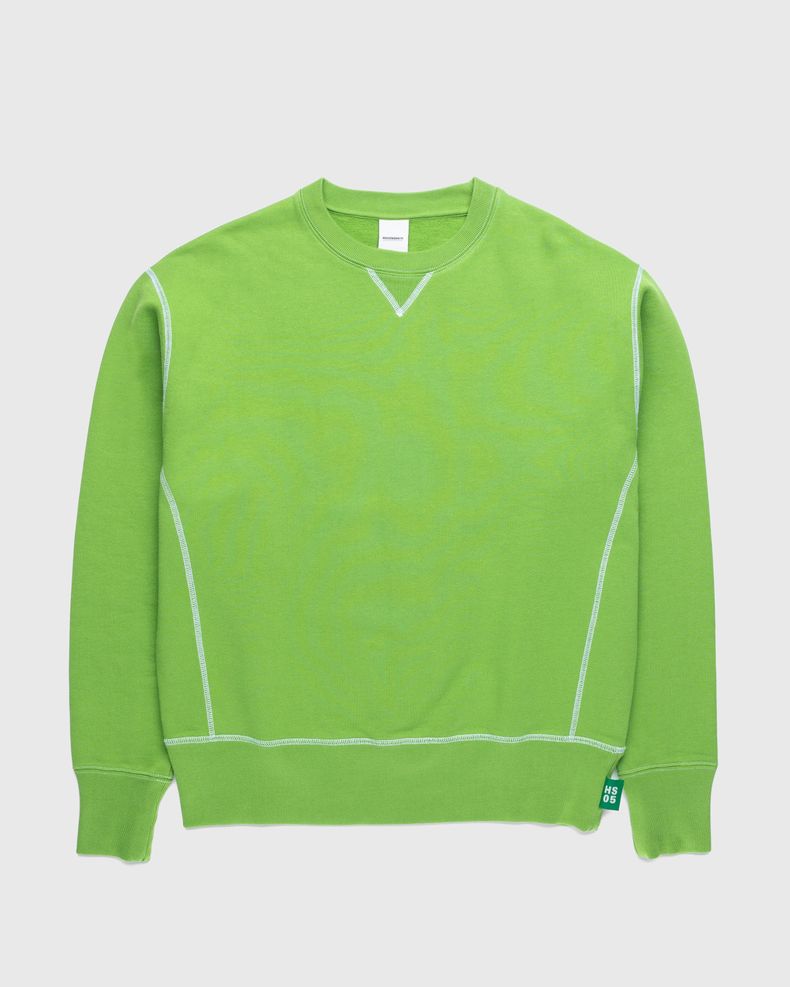Highsnobiety – Contrast Stitch Fleece Crew Green