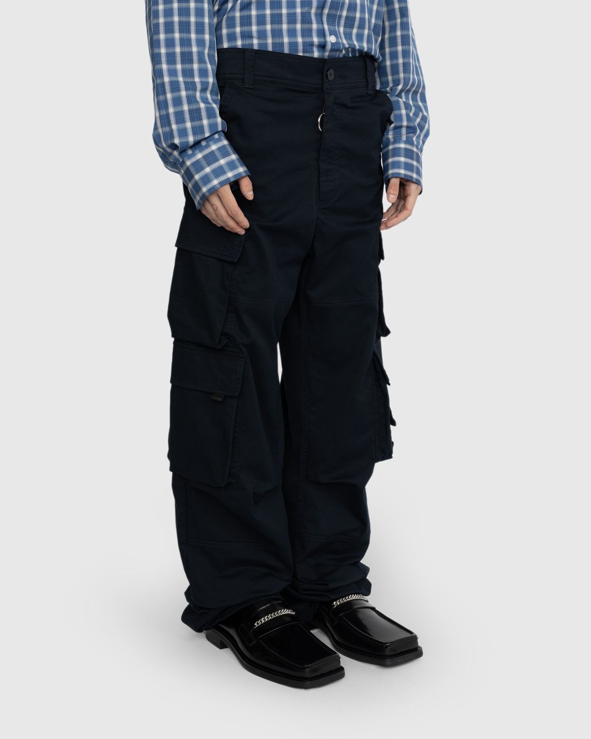 Martine Rose – Pulled Cargo Trouser Navy - Pants - Blue - Image 4