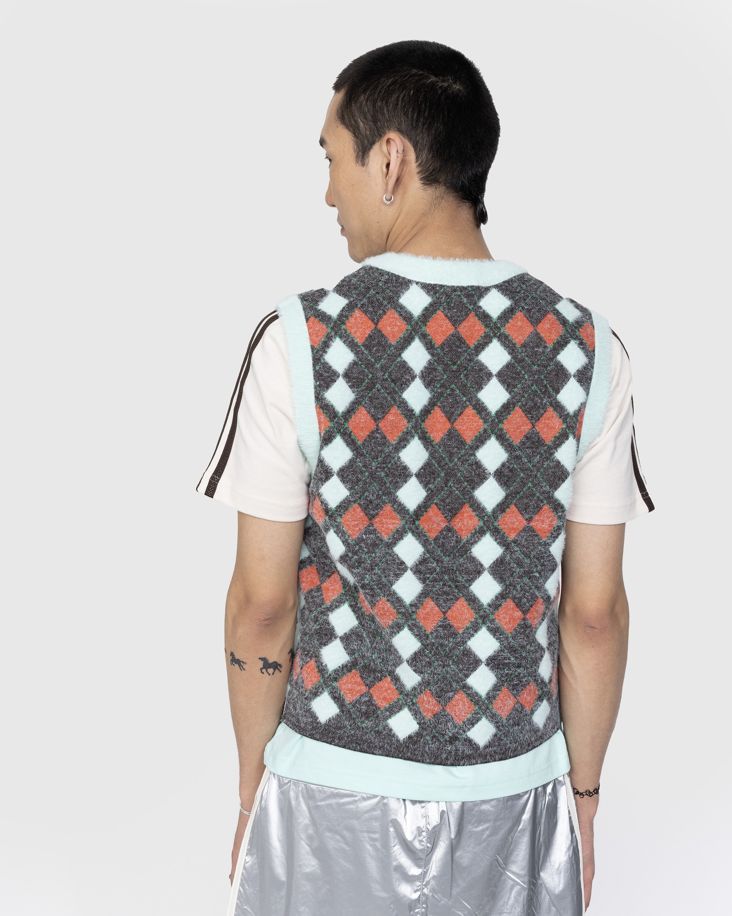 Adidas x Wales Bonner – Knit Argyle Vest Multi - Knitwear - Multi - Image 3