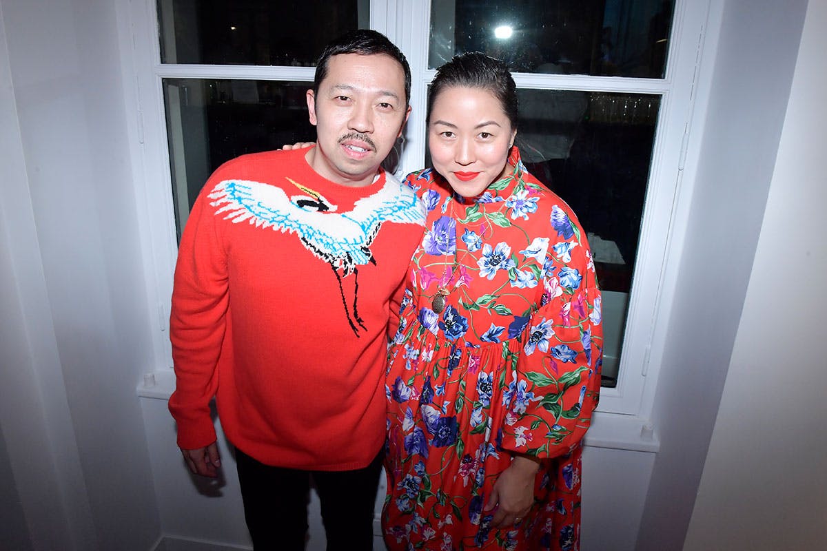 Humberto Leon Carol Lim leaving kenzo opening ceremony