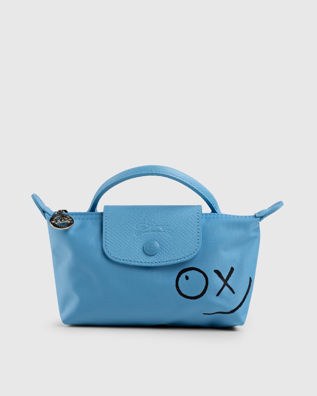 Longchamp x André Saraiva – Le Pliage André Pouch Blue