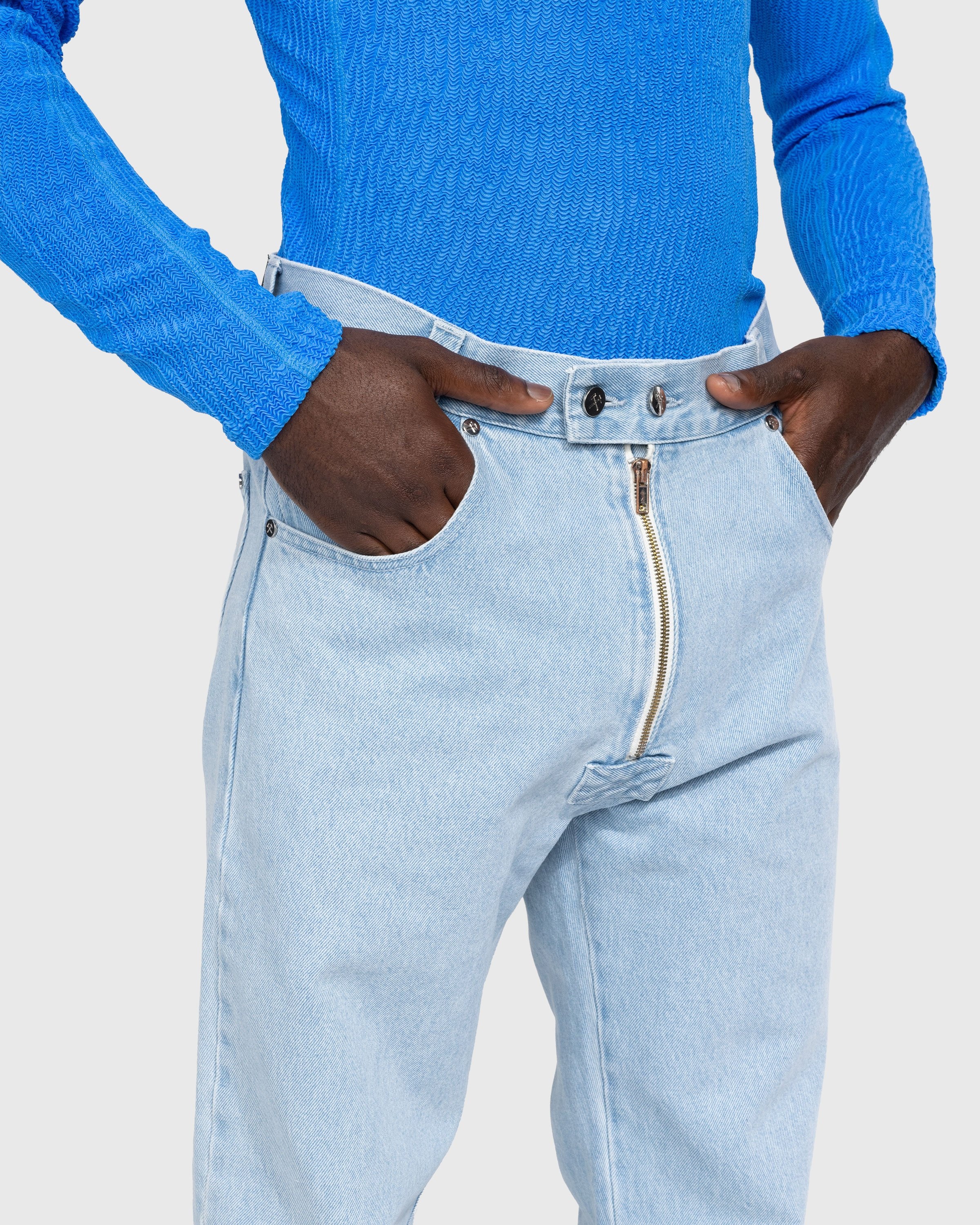 GmbH – Darveesh Denim Trousers Light Indigo Blue - Pants - Blue - Image 4