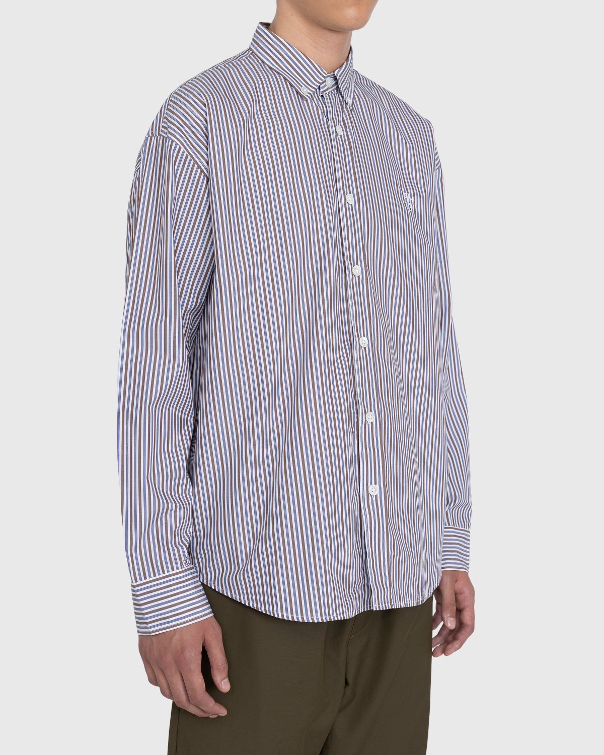 Highsnobiety – Striped Dress Shirt White/Black - Shirts - Multi - Image 4