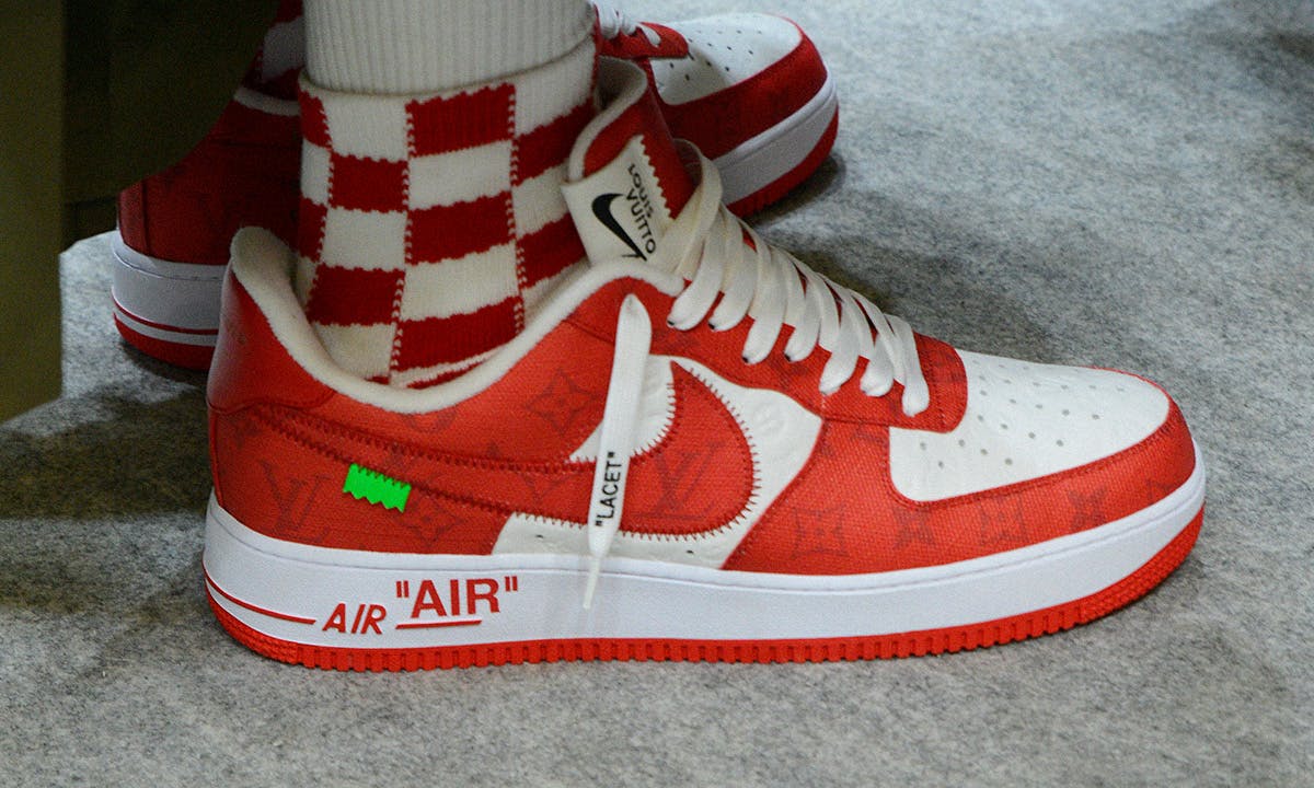 louis vuitton nike air force 1 red price