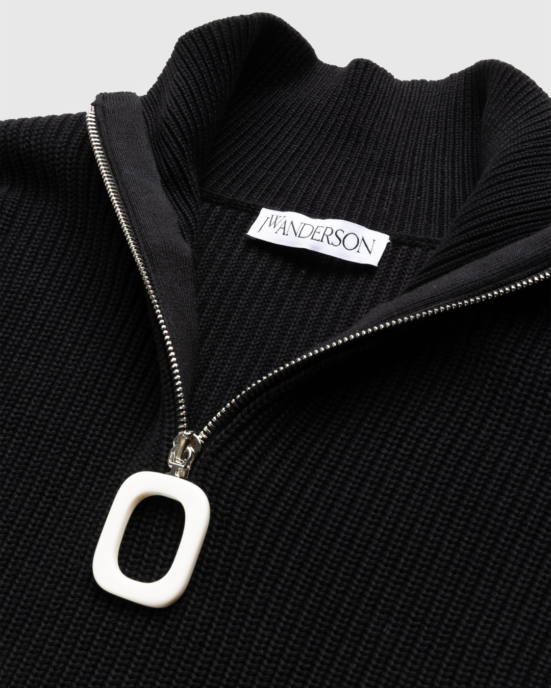 J.W. Anderson – Half Zip Jumper Black - Knitwear - Black - Image 5