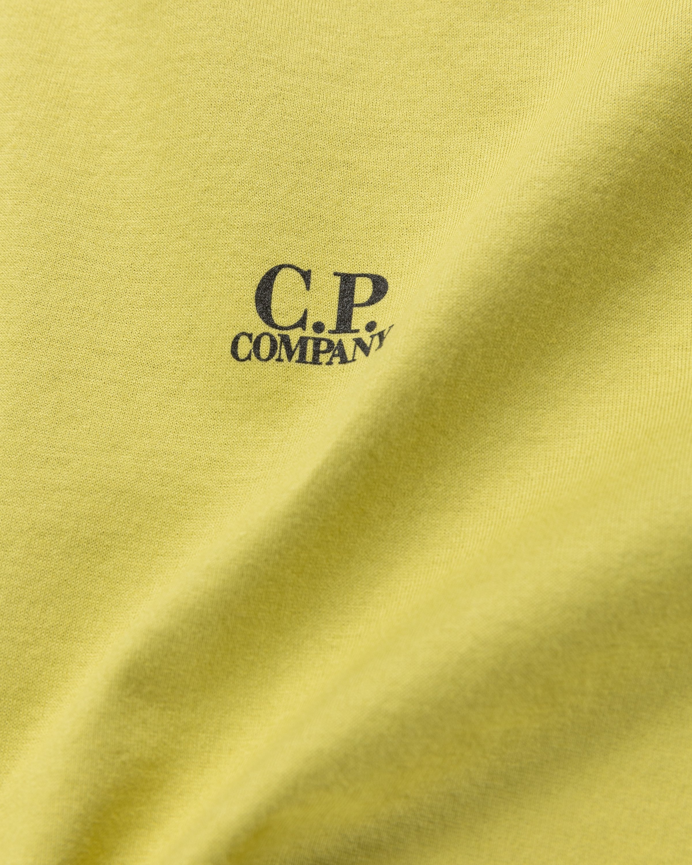C.P. Company – Mercerized Light Jersey T-Shirt Light Golden Palm - Tops - Green - Image 5