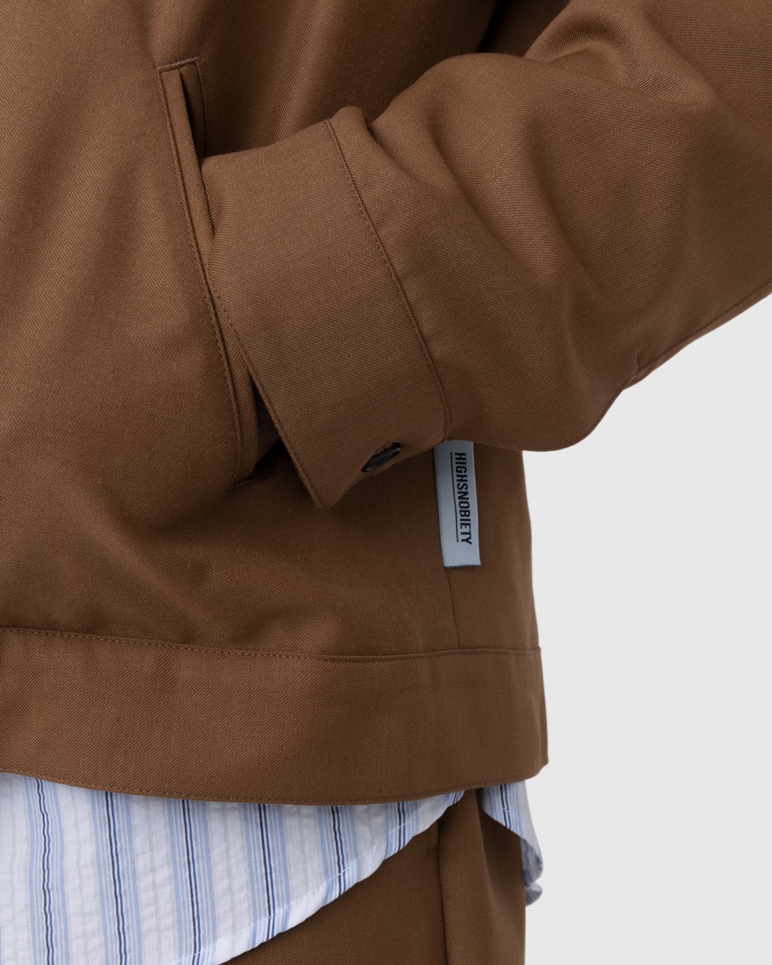 Highsnobiety – Wool Blend Garage Jacket Brown - Outerwear - Brown - Image 6