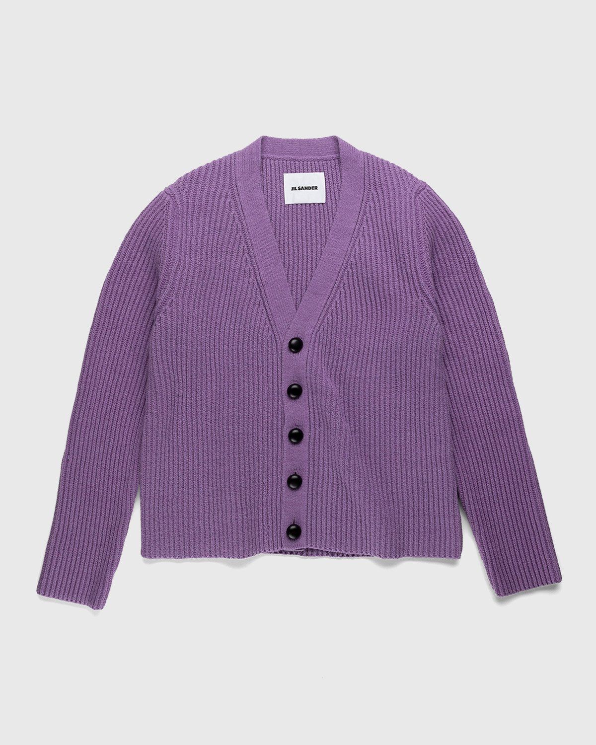Jil Sander Rib Knit Cardigan Medium Purple Highsnobiety Shop