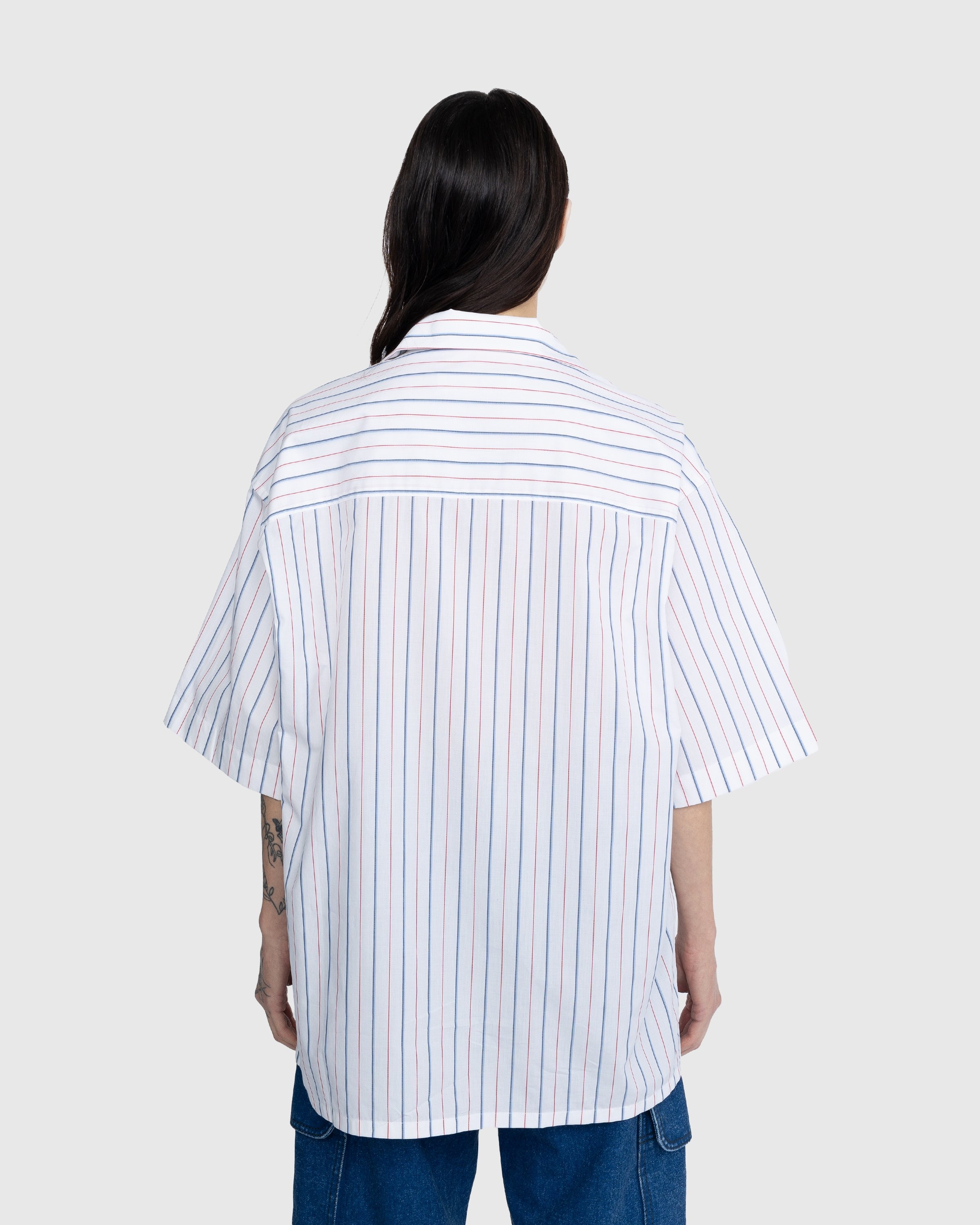 Marni – Striped Button-Up Shirt White - Shirts - White - Image 3