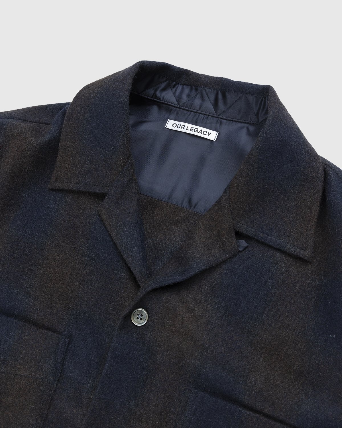 Our Legacy – Heusen Shirt Navy Shadow Check - Shirts - Blue - Image 3