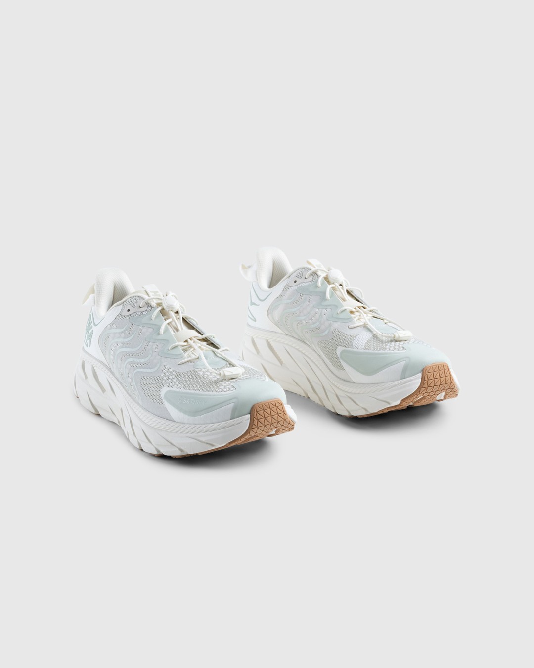 Satisfy x HOKA – U Clifton LS Celadon Tint - Sneakers - White - Image 3