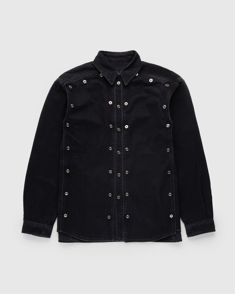 Evergreen Snap Off Denim Shirt Black