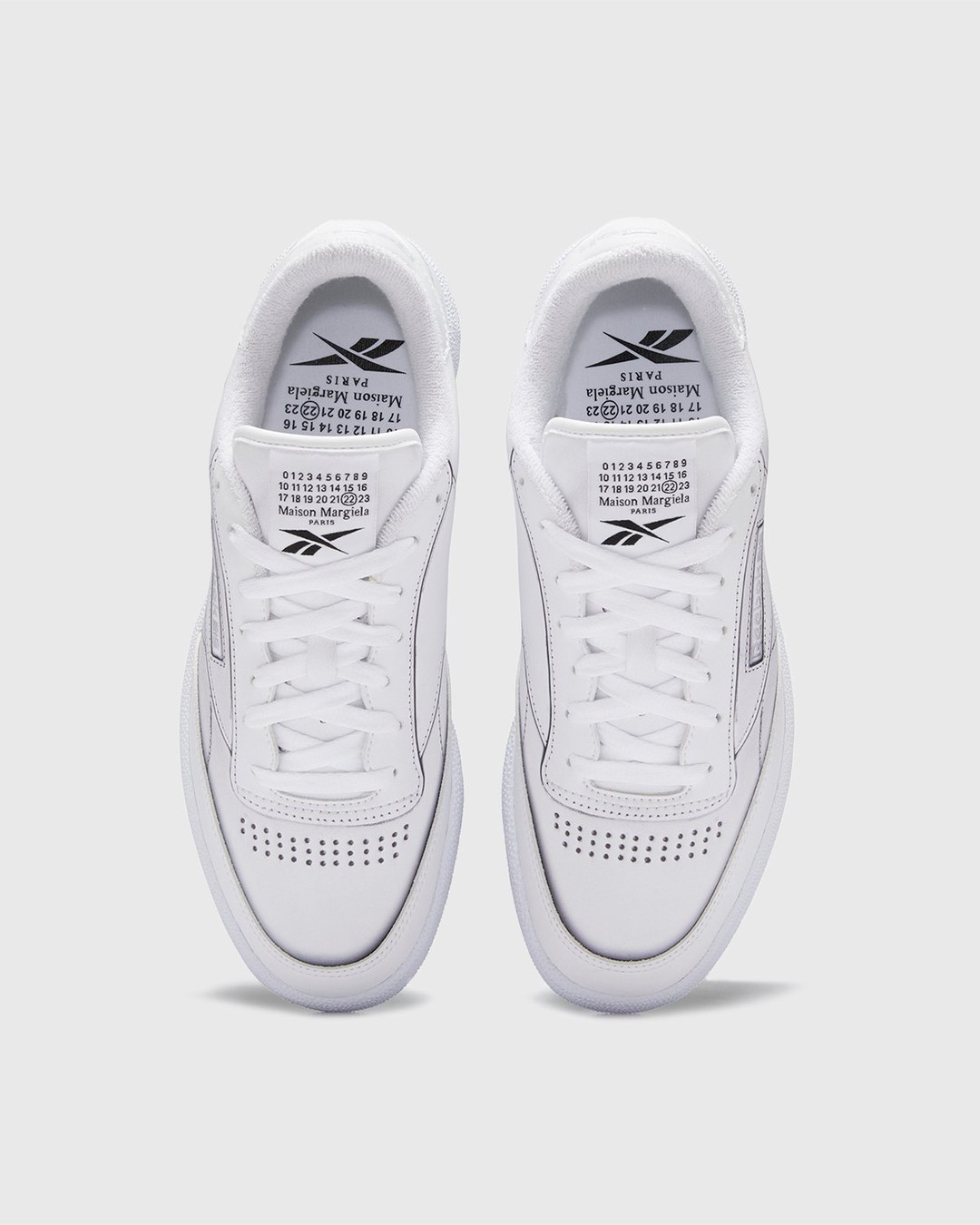 Maison Margiela x Reebok – Club C Trompe L’Oeil White - Sneakers - White - Image 7
