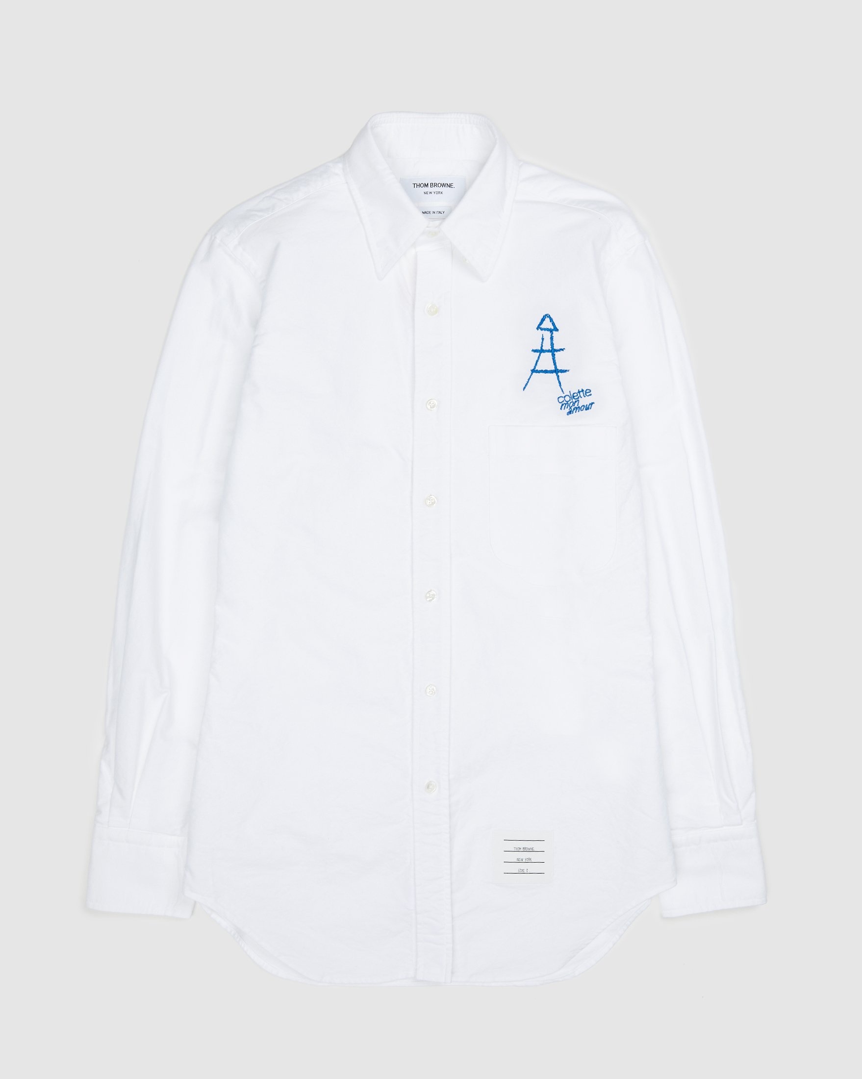 Colette Mon Amour x Thom Browne – White Eiffel Classic Shirt - Longsleeve Shirts - White - Image 1