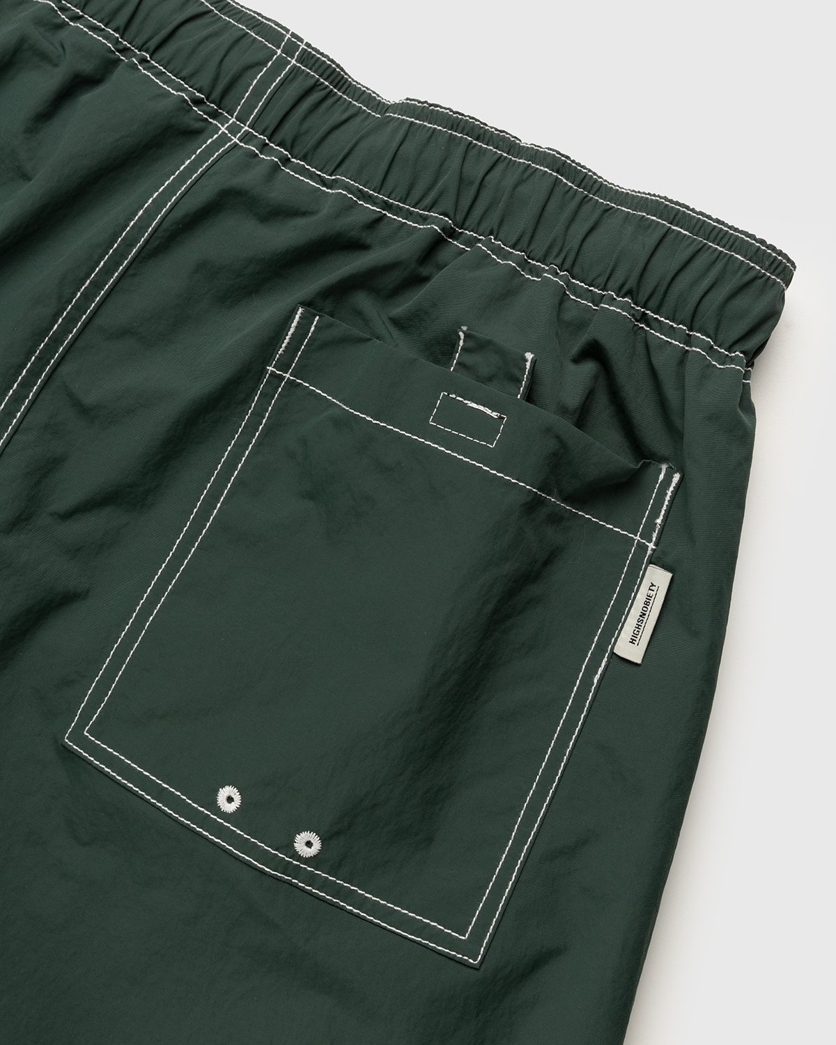 Highsnobiety – Contrast Brushed Nylon Water Shorts Green - Active Shorts - Green - Image 4