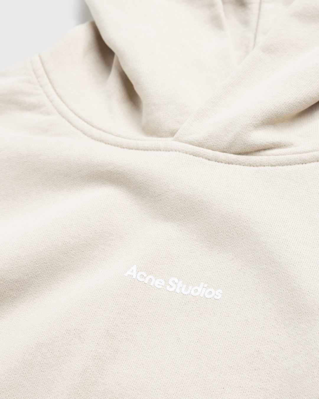Acne Studios – Organic Cotton Logo Hoodie Champagne Beige - Sweats - Beige - Image 5