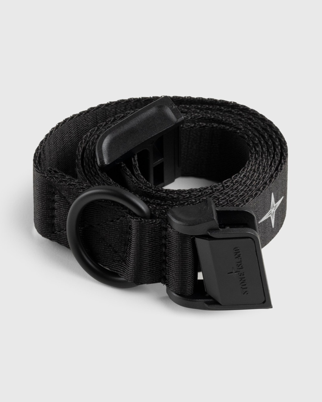 Stone Island – 94464 Nylon Logo Belt Black - Belts - Black - Image 1