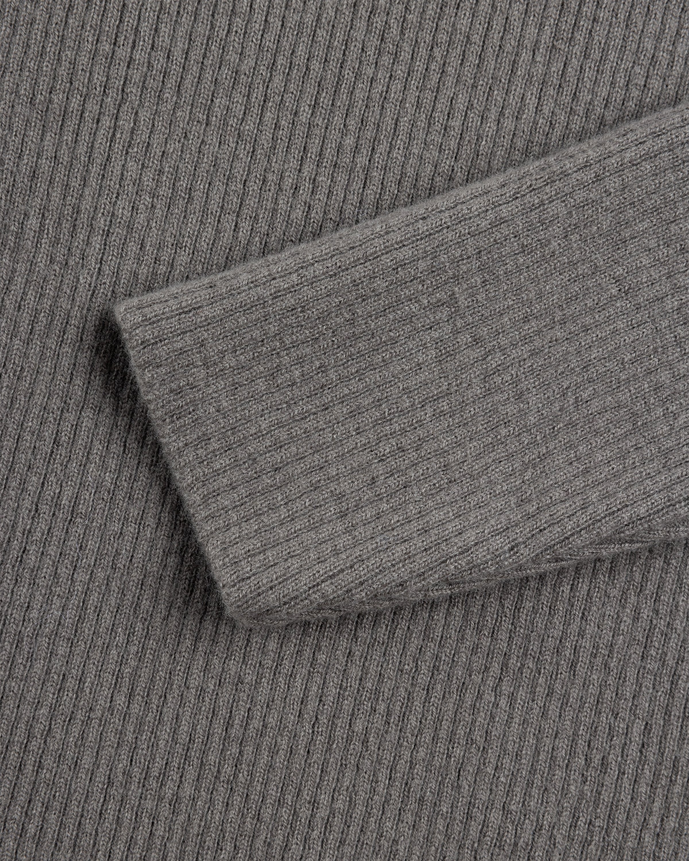 Our Legacy – Compact Roundneck Mole Grey Super Wool - Knitwear - Grey - Image 7