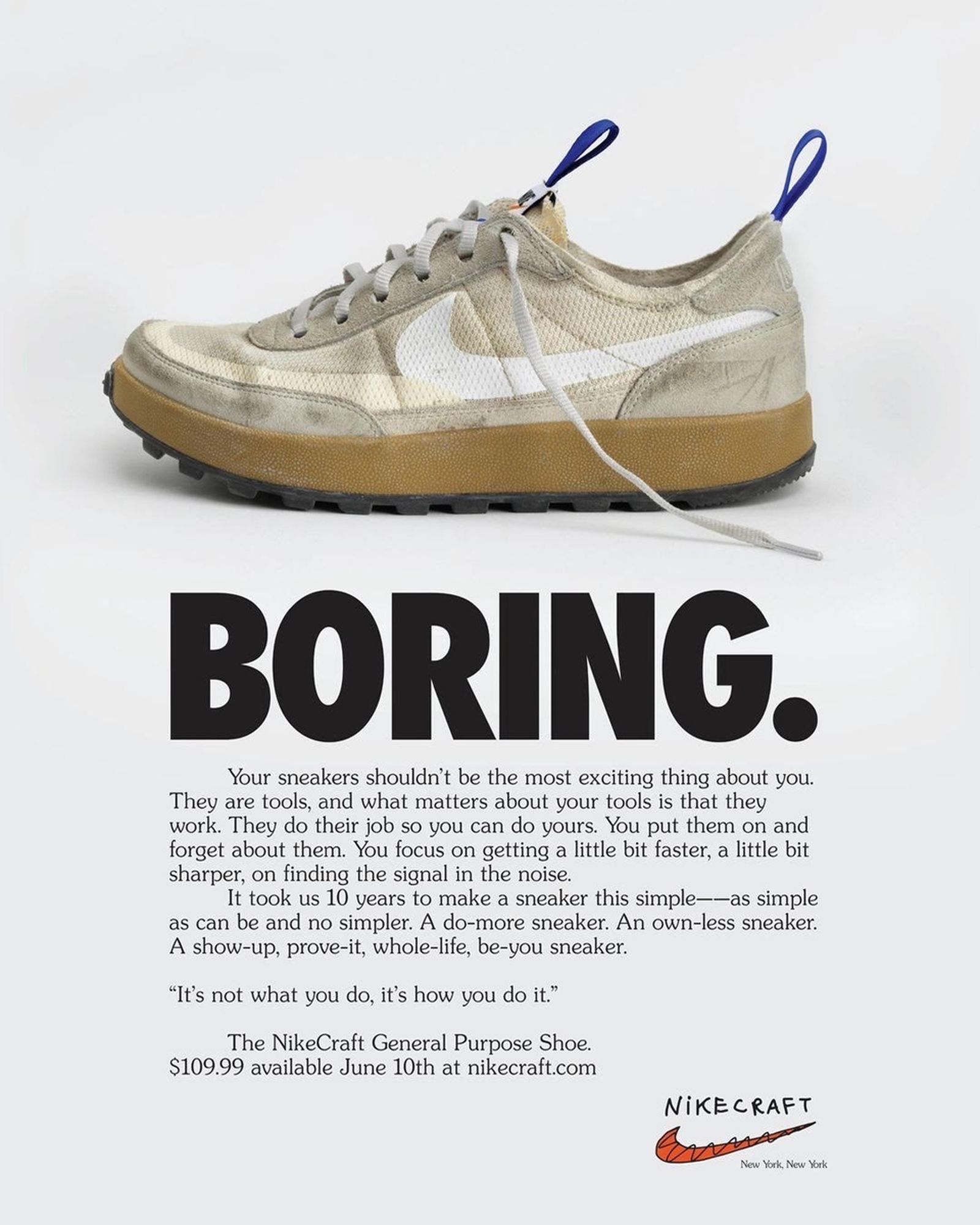 Tom Sachs's NikeCraft General Purpose Shoe Is Restocking