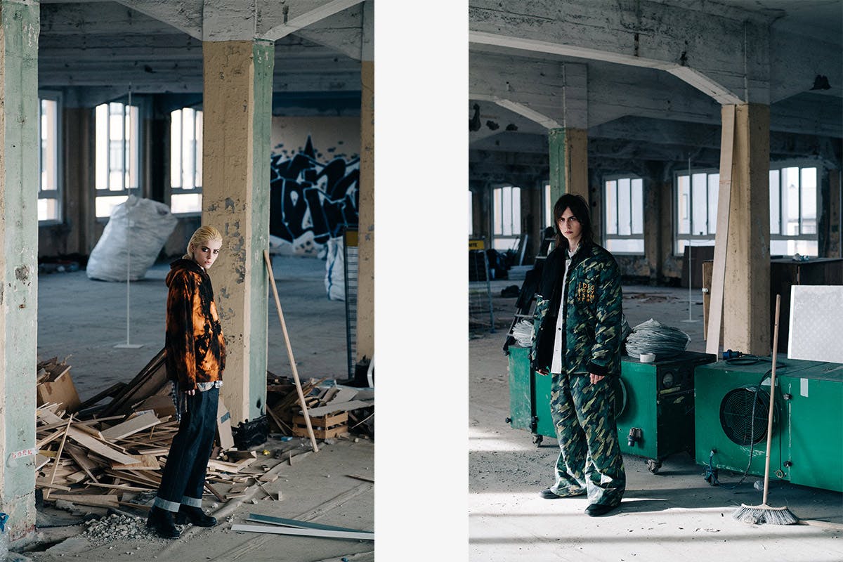 Eva: Daniel Patrick sweater, Sobec Rebuild shirt, Collectif Aucun jeans // Carl: All clothing Liam Hodges, Polyforma shoes