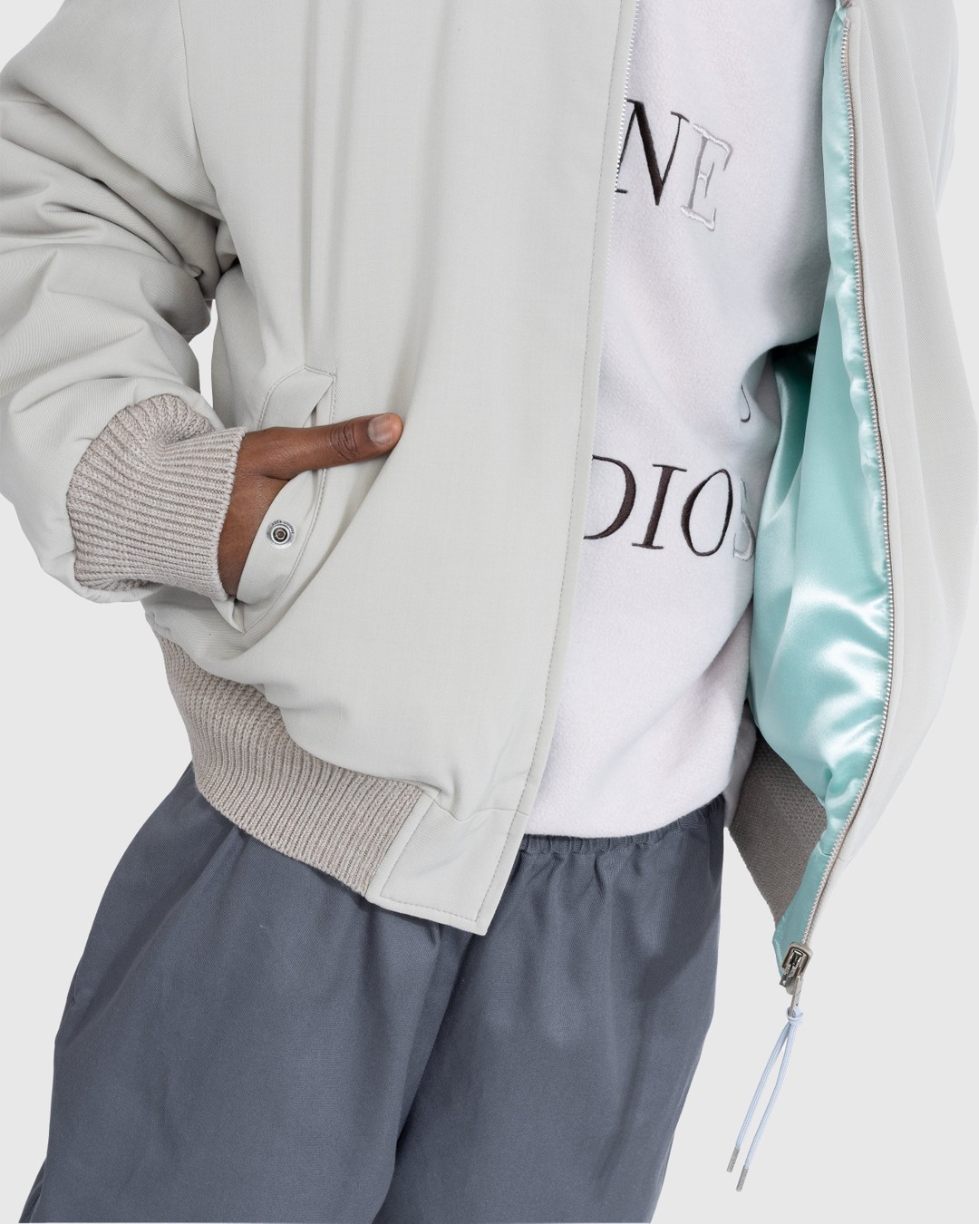 Acne Studios – Reversible Bomber Jacket Grey - Outerwear - Grey - Image 5