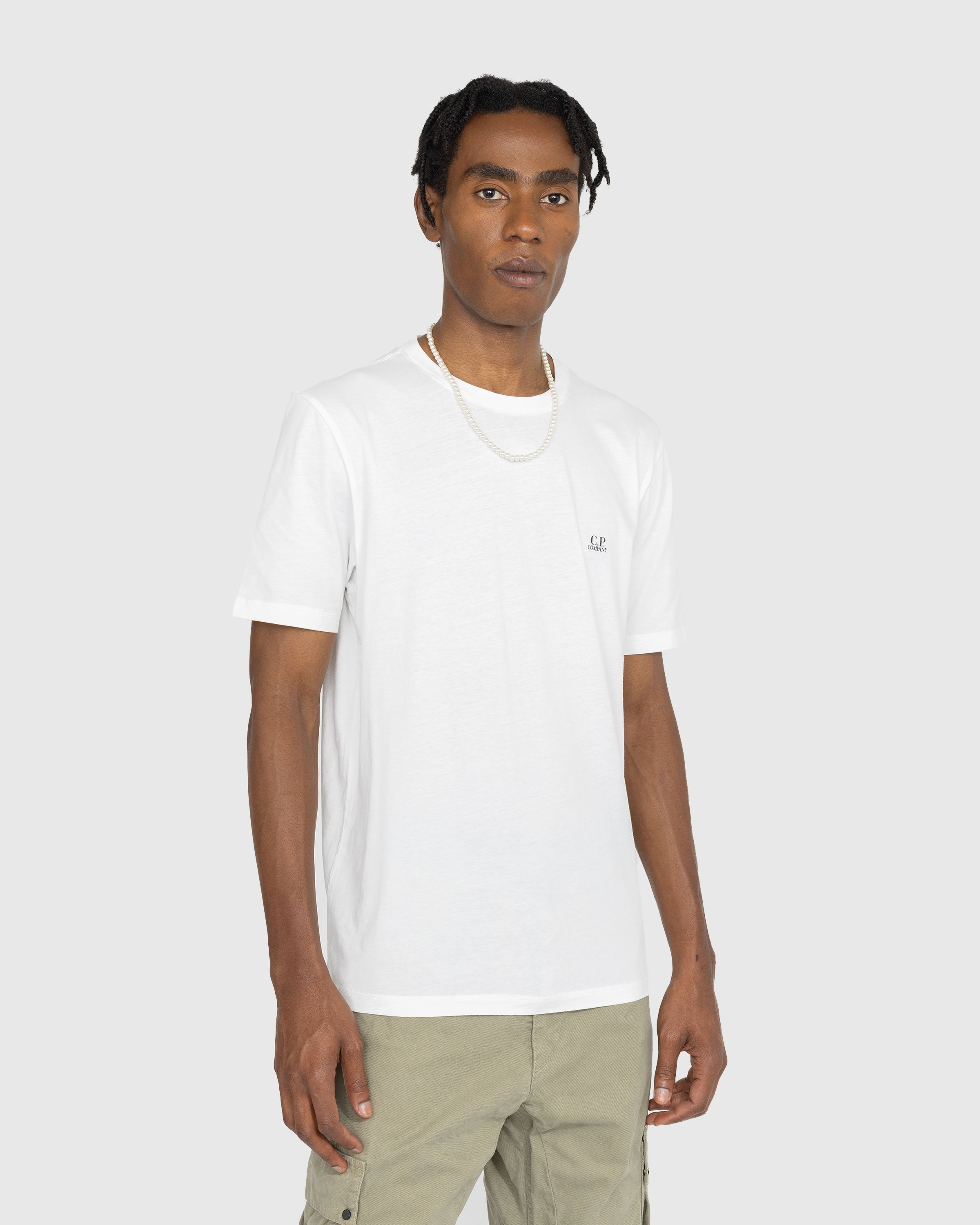 C.P. Company – Logo Print T-Shirt Gauze White - Tops - White - Image 2