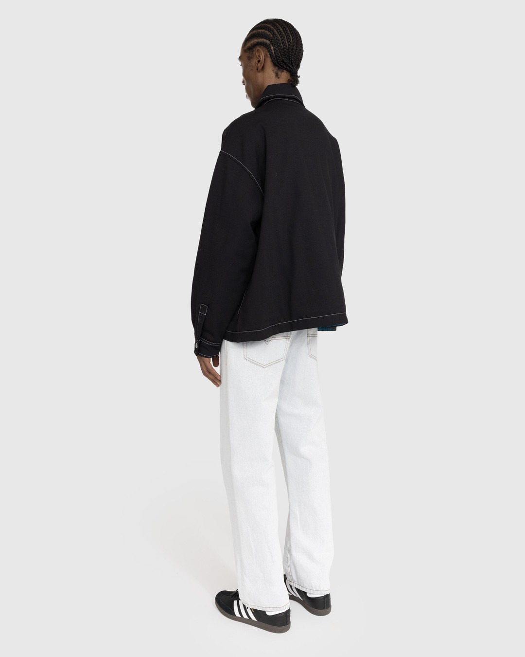 Bonsai – Contrast Stitch Button-Down Black - Shirts - Blue - Image 3