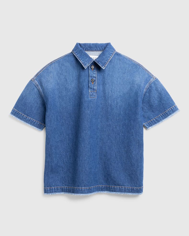 Denim Polo Shirt Light Blue