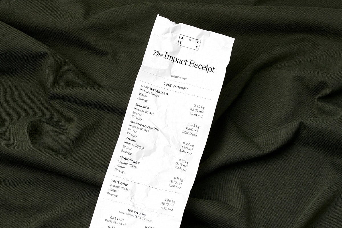 Asket S Impact Receipt Reveals The Hidden Damaging Cost Of Clothing