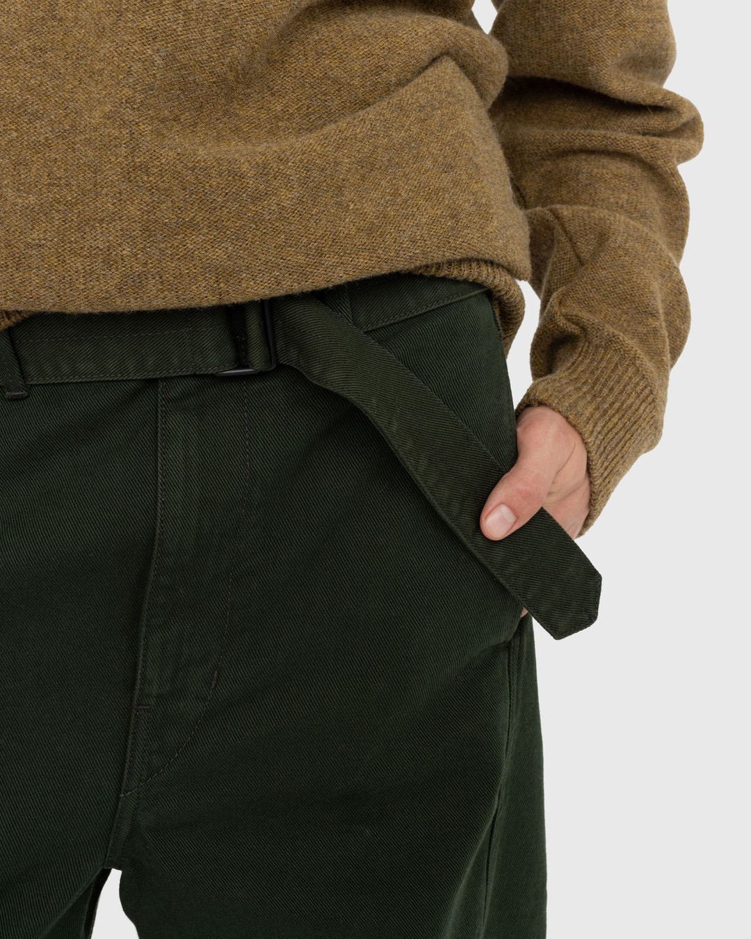 Lemaire – Twisted Belted Pants Green - Pants - Green - Image 4