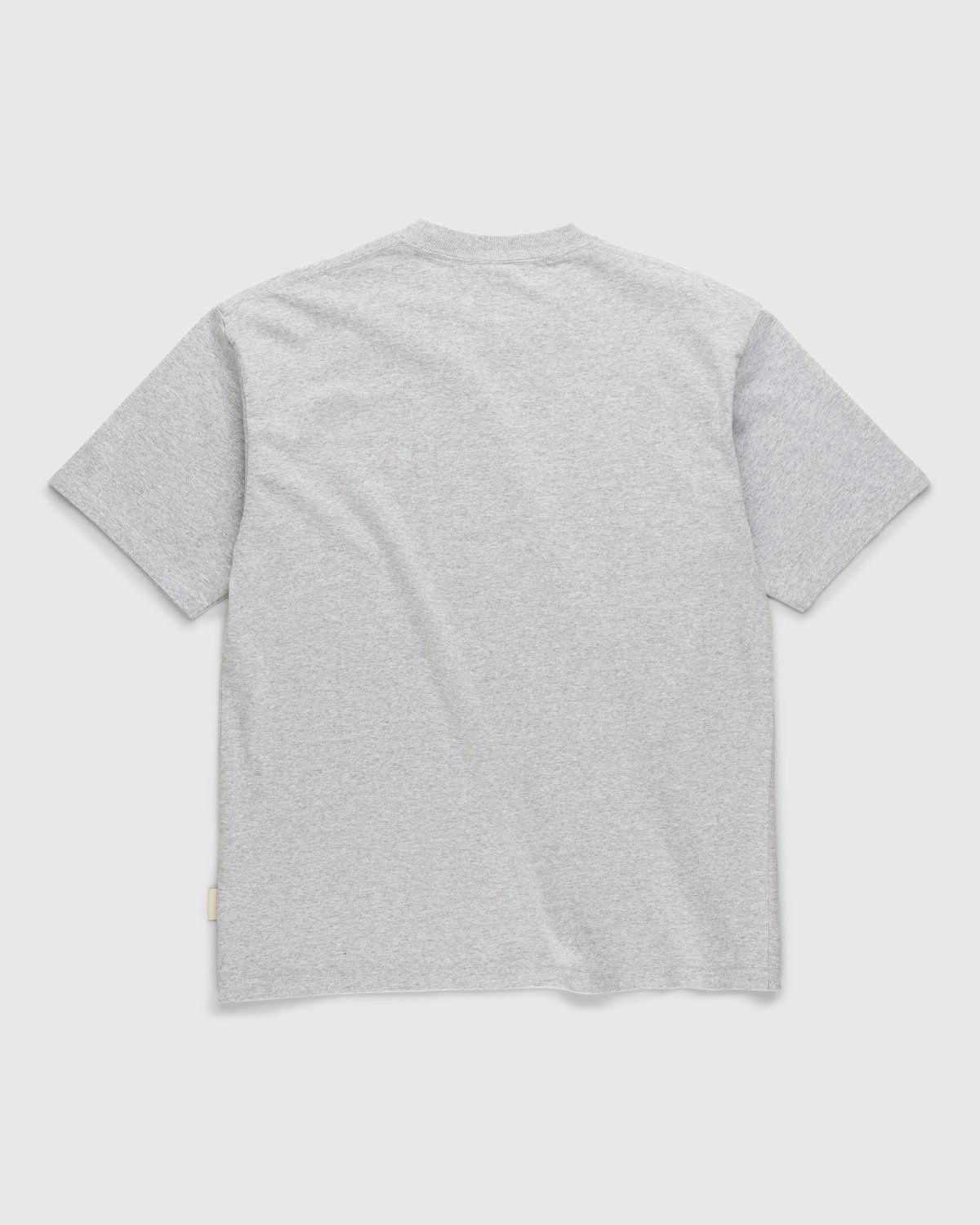 Highsnobiety – Heavy Logo Staples T-Shirt Heather Grey - Tops - Grey - Image 2