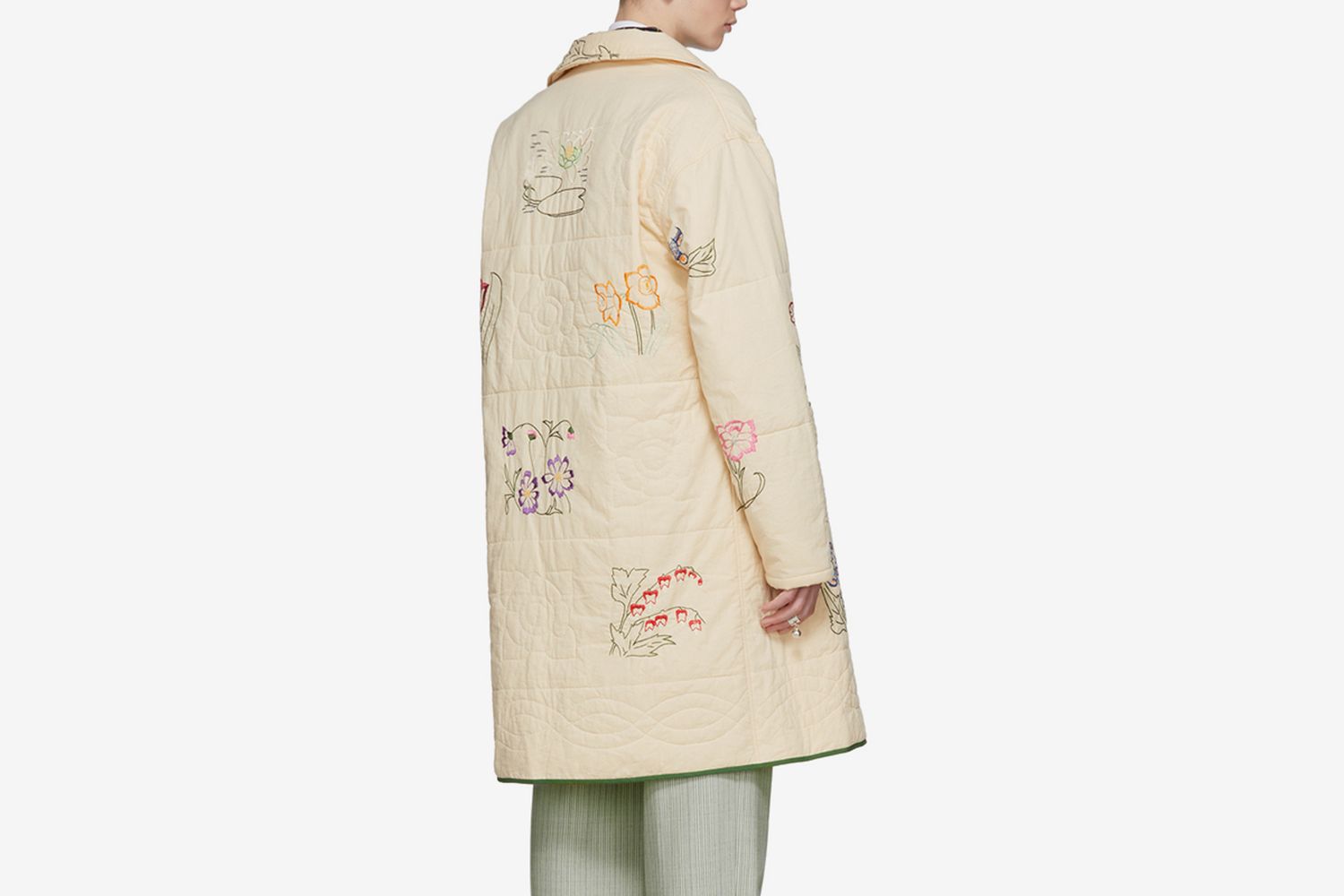 Floral Long Workwear Coat