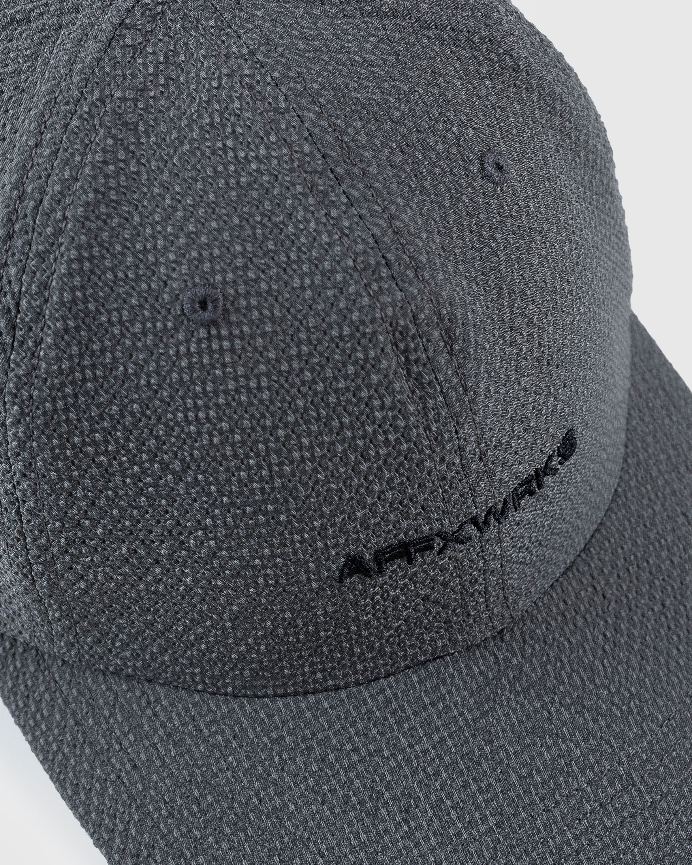 AFFXWRKS – Logo Cap Grey Seersucker - Hats - Grey - Image 5