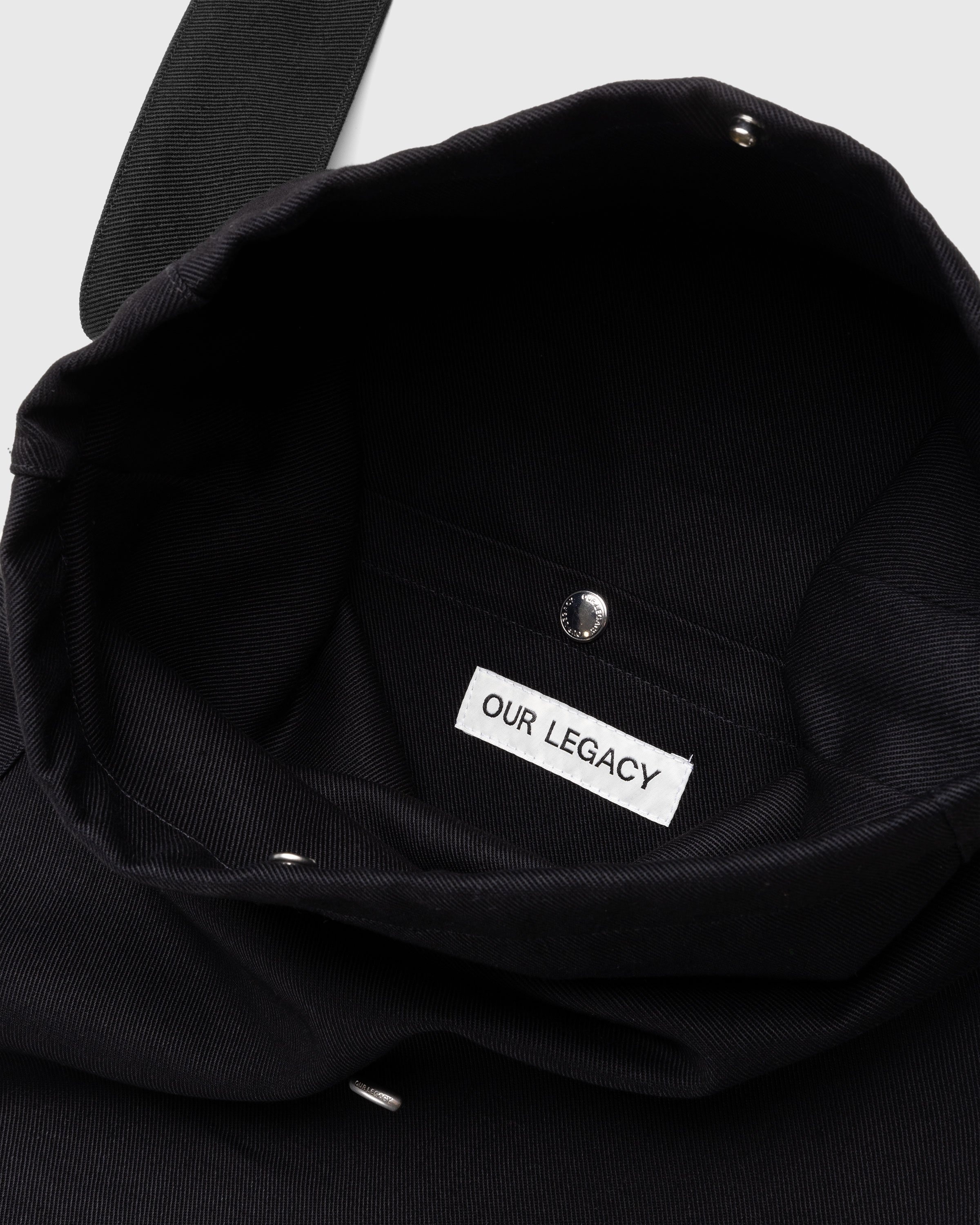 Our Legacy – Sling Bag Washed Black Denim - Bags - Black - Image 3