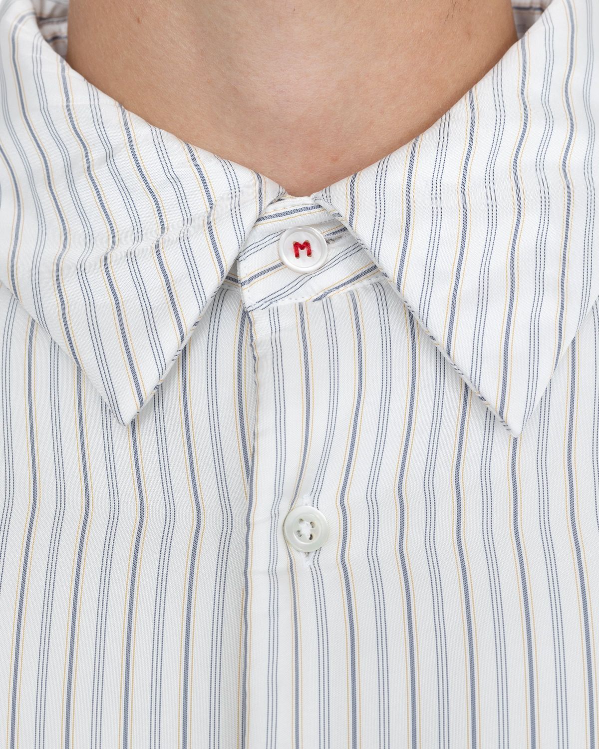 Maison Margiela – Padded Stripe Shirt Multi - Shirts - White - Image 7