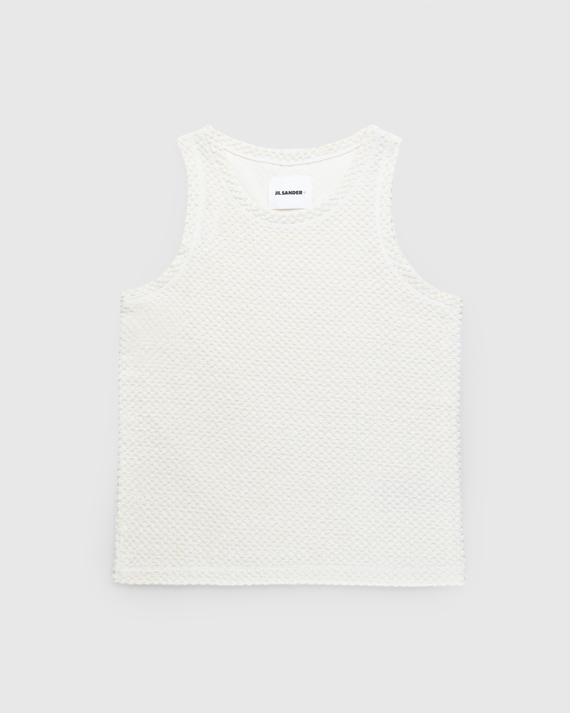 Jil Sander – Cotton Blend Terry Tank Top Beige