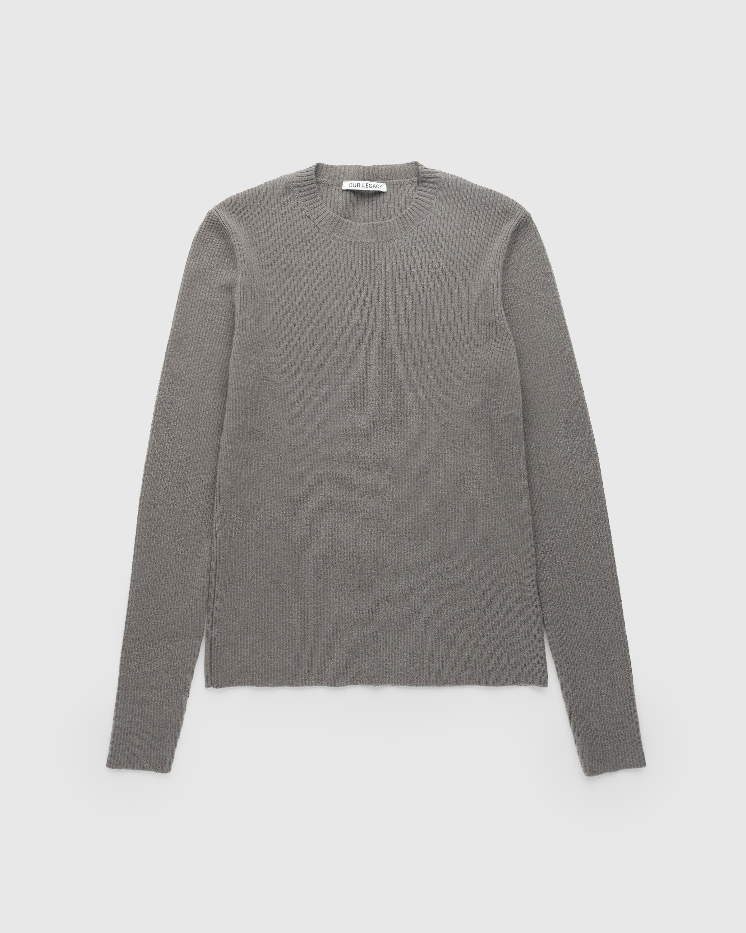Our Legacy – Compact Roundneck Mole Grey Super Wool - Knitwear - Grey - Image 1