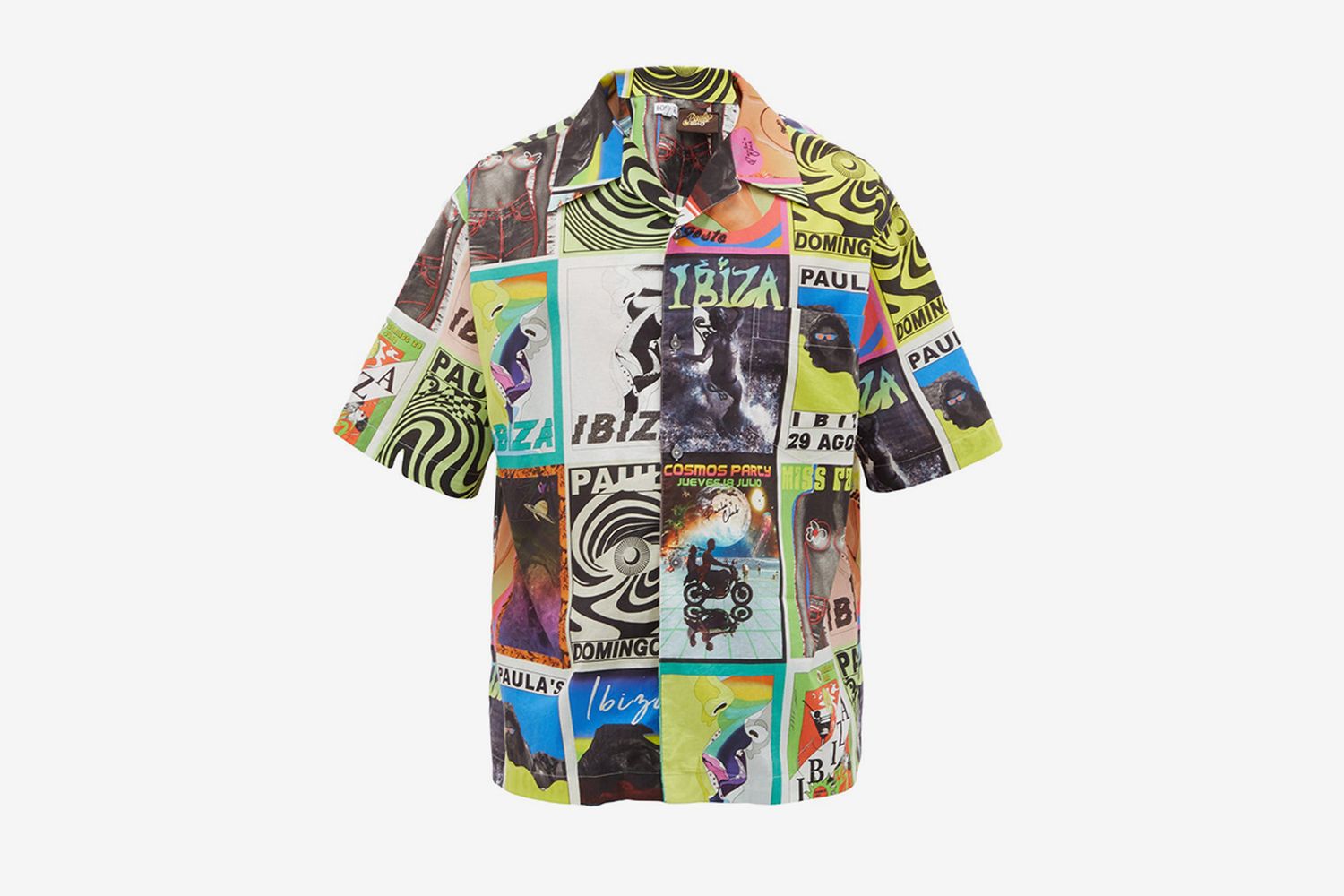 Psychedelic Flyer-Print Cotton Shirt