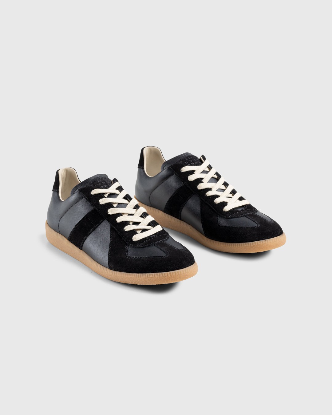 Maison Margiela – Leather Replica Sneakers Black - Low Top Sneakers - Black - Image 3