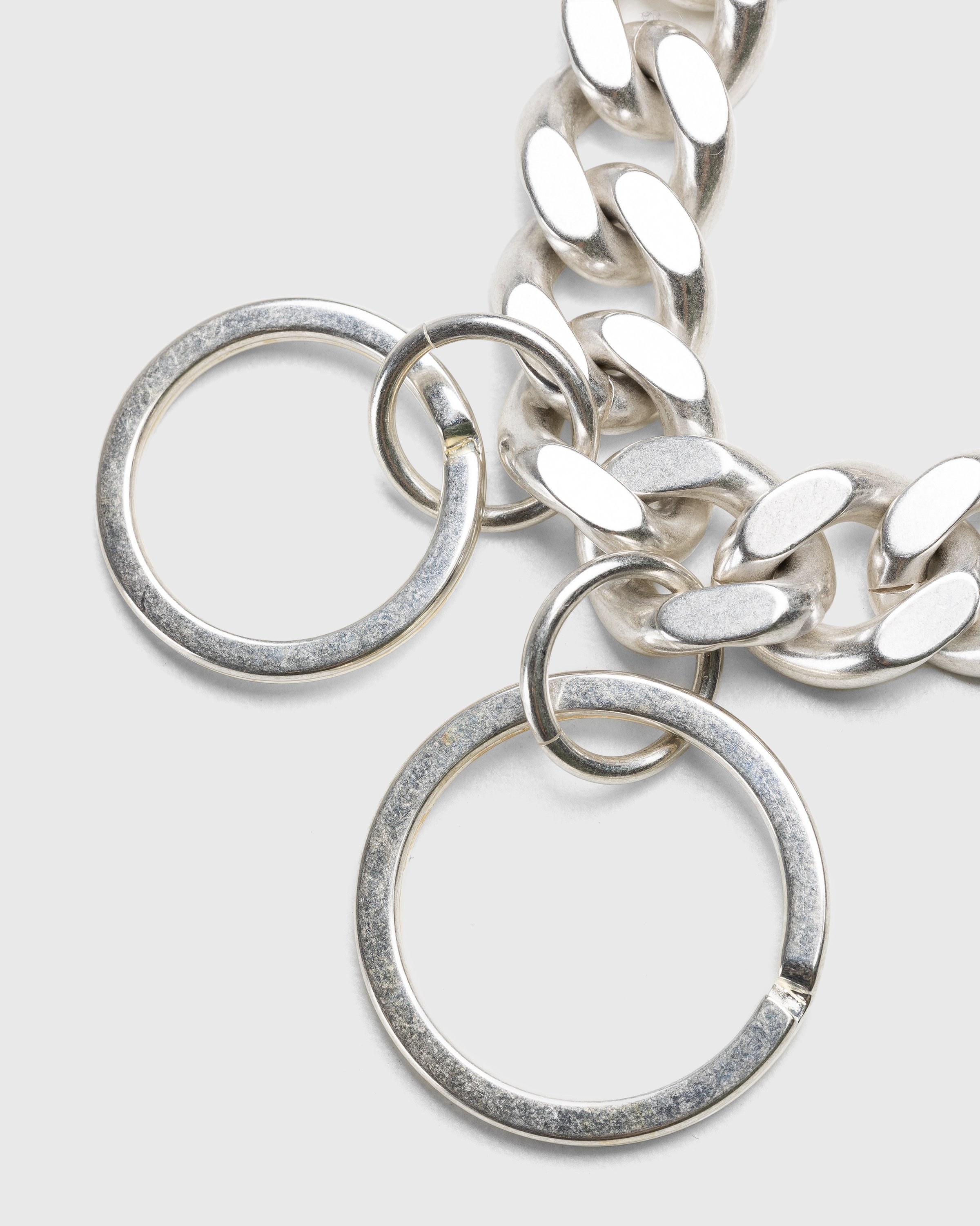 Jil Sander – Chain Link Key Ring Silver - Keychains - Silver - Image 2